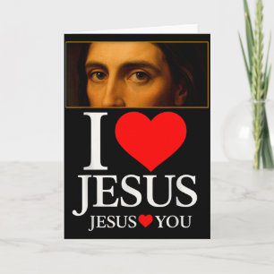 Tarjeta Hugvyn amo a Jesús amo a Jesús fe americana C