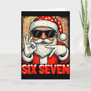 Tarjeta Hugvyn Divertido Seis Siete Meme Navidad Genial Sa