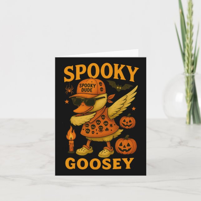 Tarjeta Hugvyn Halloween Spooky Goosey Halloween Silly Goo (Anverso)
