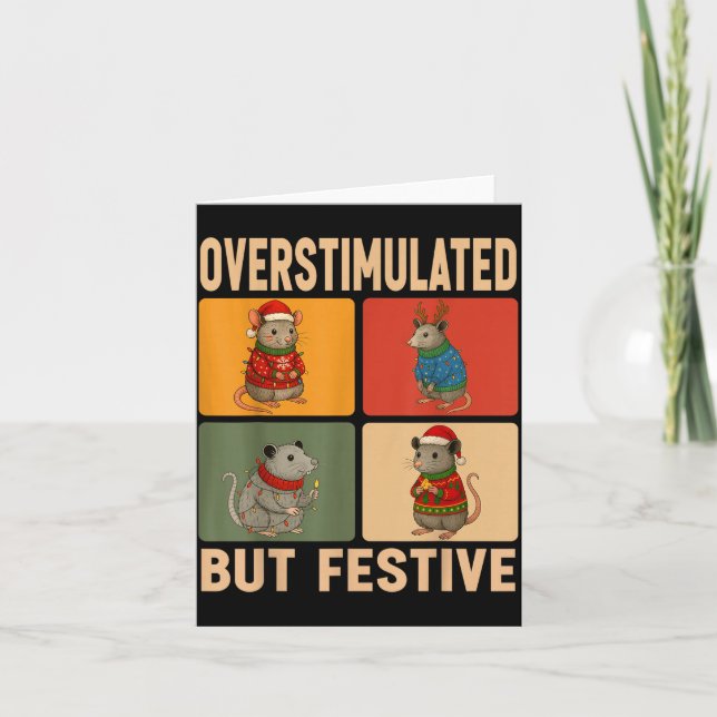 Tarjeta Hugvyn Overstimulated But Festive Ssum Christmas O (Anverso)