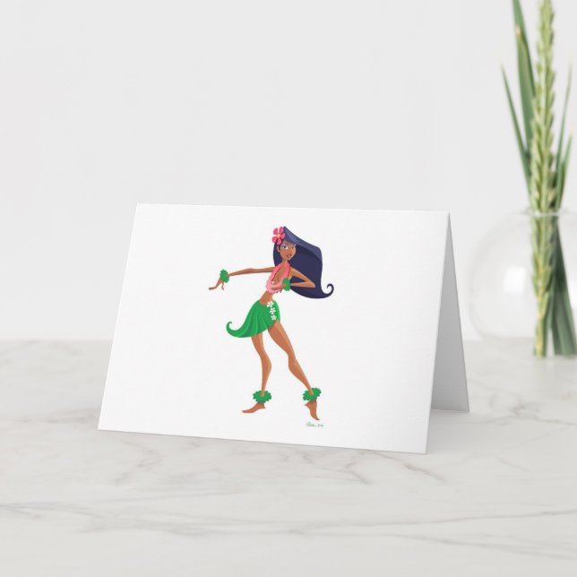 Tarjeta Hula Chica Notecard (Anverso)