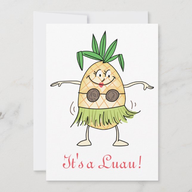Tarjeta Hula Dancing Pineapple Card (Anverso)