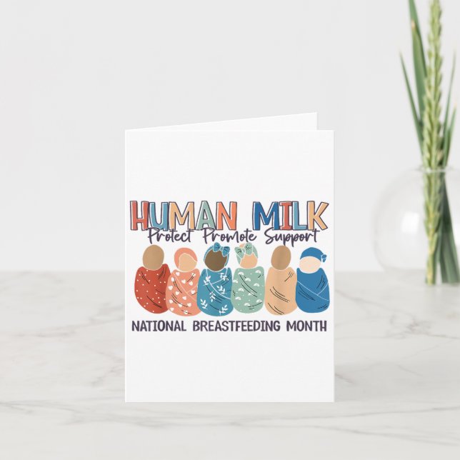 Tarjeta Human Milk Moms Milk S National Breastfeeding Mont (Anverso)