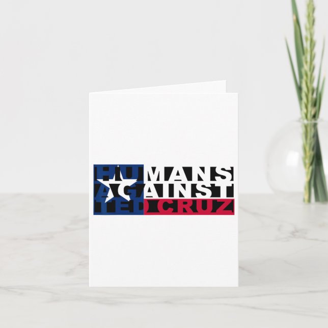 Tarjeta Humanos contra Ted Cruz (Anverso)