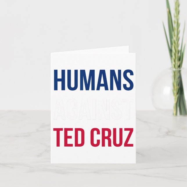 Tarjeta Humanos contra Ted Cruz - Bandera de Texas (Anverso)