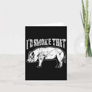 Tarjeta Humaría ese retro de cerdo bbq bajo y lento