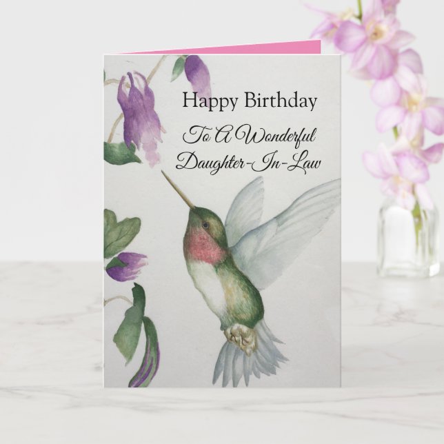 Tarjeta Hummingbird (Orquídea)
