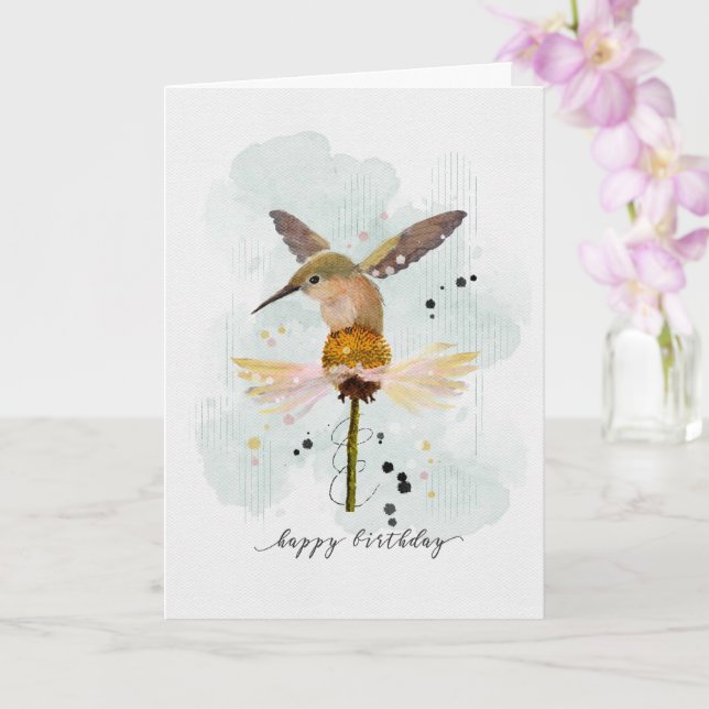 Tarjeta Hummingbird (Orquídea)
