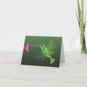 Tarjeta Hummingbird Blank Notecard