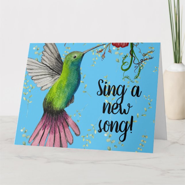 Tarjeta Hummingbird Christian (Anverso)