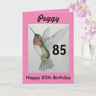 Tarjeta Hummingbird de Bonito dulce de cumpleaños número 8