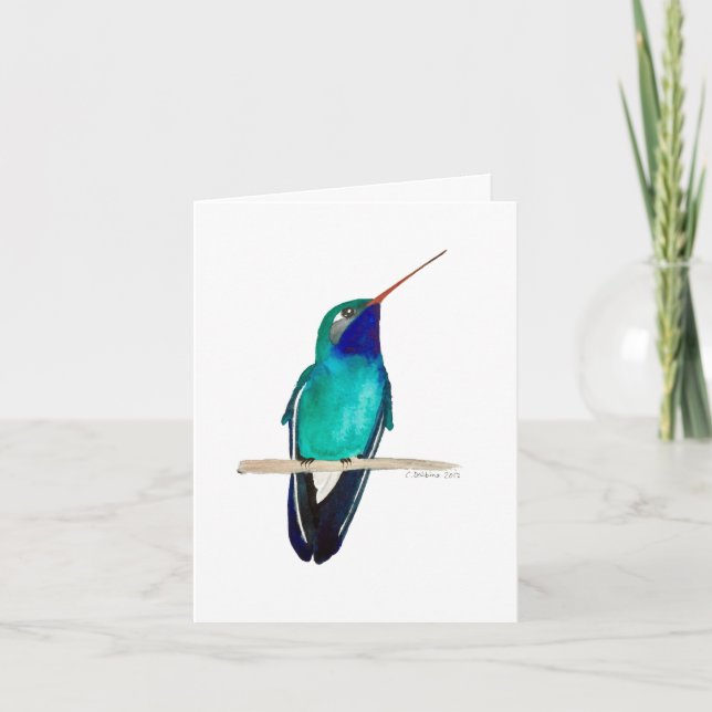 Tarjeta Hummingbird de factura amplia (Anverso)