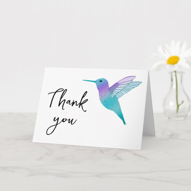 Tarjeta Hummingbird Gracias (Planta pequeña)