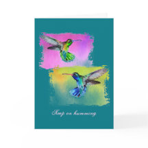Tarjeta Hummingbird inspiradora