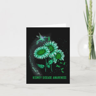 Tarjeta Hummingbird Sunflower Enfermedad renal Conciencia