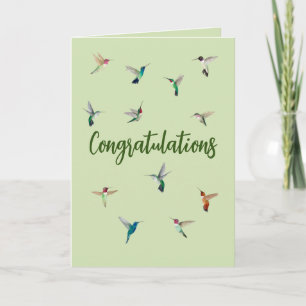 Tarjeta Hummingbirds de felicitaciones
