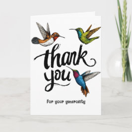 Tarjeta Hummingbirds Thank You