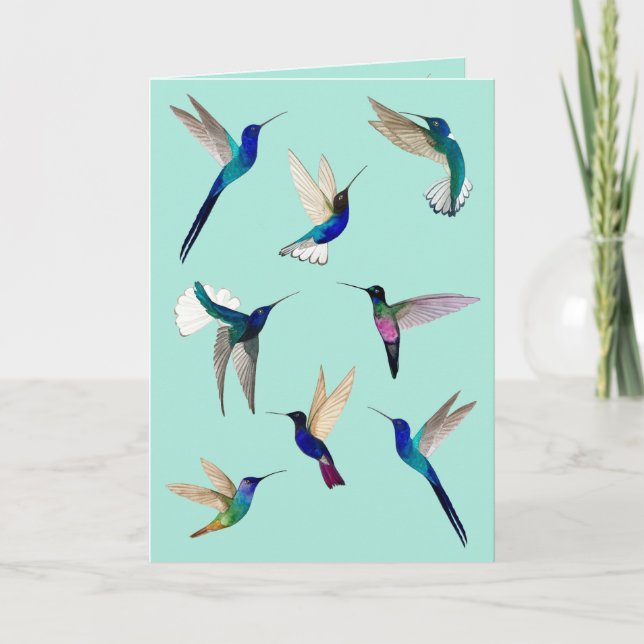 Tarjeta Hummingbirds Tropical (Anverso)