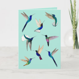 Tarjeta Hummingbirds Tropical