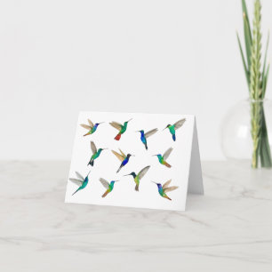 Tarjeta Hummingbirds Tropical