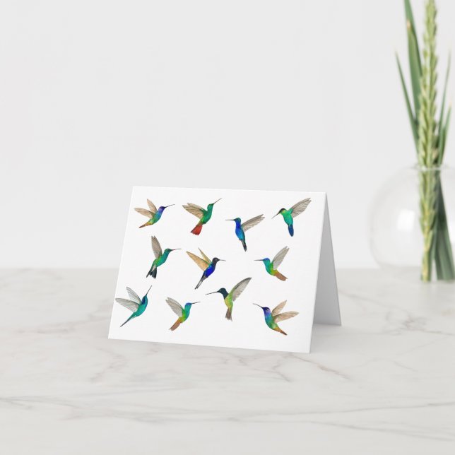 Tarjeta Hummingbirds Tropical (Anverso)