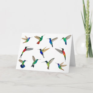 Tarjeta Hummingbirds Tropical