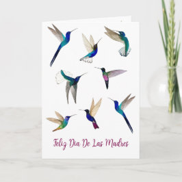 Tarjeta Hummingbirds tropical Feliz Dia de las madres