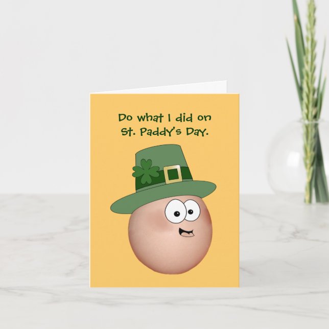 Tarjeta Humor adulto del Día de San Patricio (Anverso)