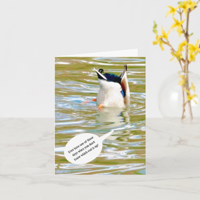 TARJETA HUMOR/AMISTAD/NO SABEN QUÉ FIN ESTÁ (flor amarilla)