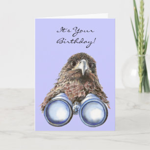 Tarjeta Humor animal de cumpleaños de observador de aves e