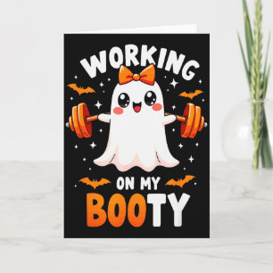 Tarjeta Humor Boo Trabajando En Mi Trasero Gimnasio Fitnes