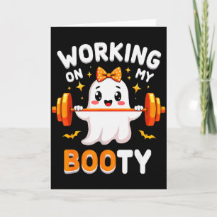 Tarjeta Humor Boo Trabajando Mi Trasero Gimnasio Fitness H