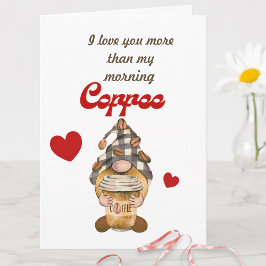 Tarjeta Humor Cita Cute Gnome Café Funny Día de San Valent