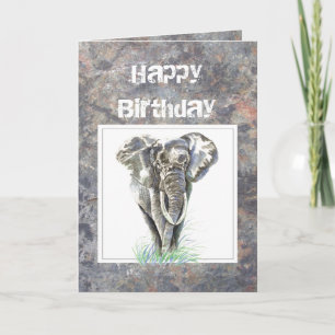 Tarjeta Humor Cumpleaños, Masculina, Elefante, Tos