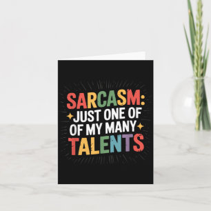 Tarjeta Humor de Adultos Sarcasmo Mis Talentos Frase Diver
