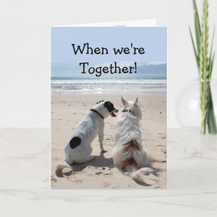 Tarjeta Humor de Amigo de Cumpleaños Cute Dogs