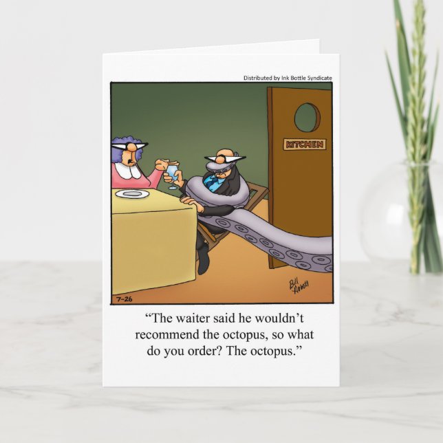 Tarjeta Humor de aniversario de boda para marido (Anverso)