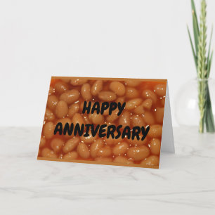 Tarjeta Humor de Aniversario - Pareja de Frijoles Humanos 