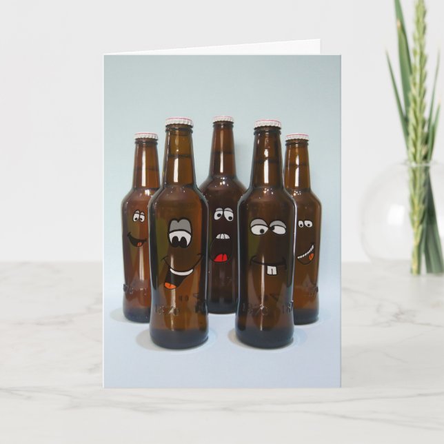 Tarjeta Humor de cerveza de cumpleaños (Anverso)