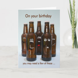 Tarjeta Humor de cerveza de cumpleaños que envejece