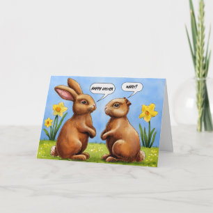 Tarjeta Humor de conejitos de pascua de chocolate