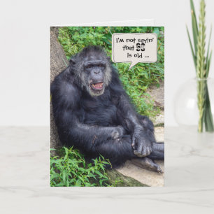 Tarjeta Humor de cumpleaños 60 de Chimpancé