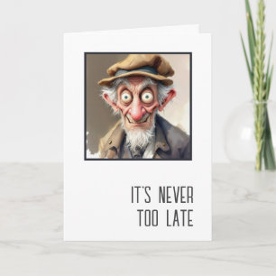 Tarjeta Humor de cumpleaños Anciano Loco