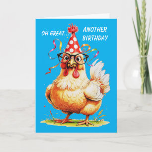 Tarjeta Humor de cumpleaños con pollo