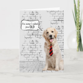 Tarjeta Humor de cumpleaños de Golden Retriever