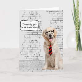 Tarjeta Humor de cumpleaños de Golden Retriever