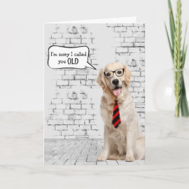 Tarjeta Humor de cumpleaños de Golden Retriever