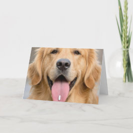 Tarjeta Humor de cumpleaños de golden retriever anciano