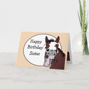 Tarjeta Humor de cumpleaños de hermana con Personalizado d