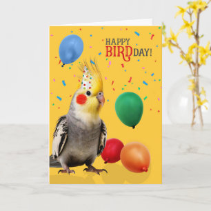 Tarjeta Humor de cumpleaños de loro cacatúa divertido